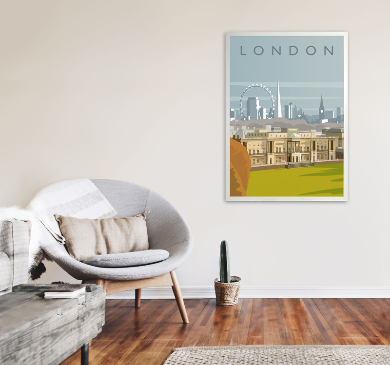 London (Portrait) by Richard O'Neill A1 Oak Frame