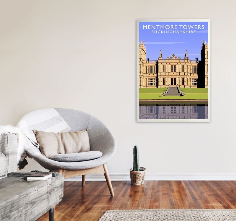 Mentmore Towers (Portrait) by Richard O'Neill A1 Oak Frame