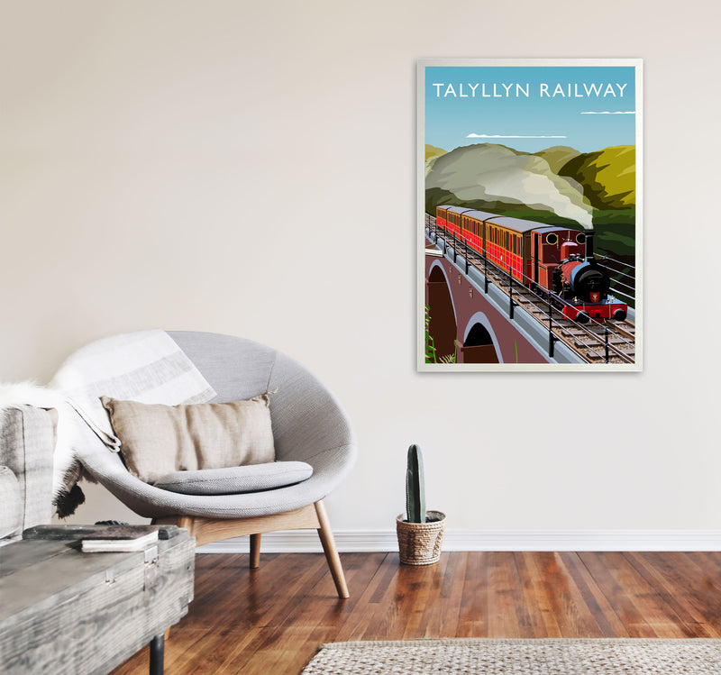 Talyllyn Railway (Portrait) by Richard O'Neill A1 Oak Frame