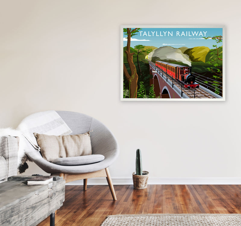 Talyllyn Railway Art Print by Richard O'Neill A1 Oak Frame