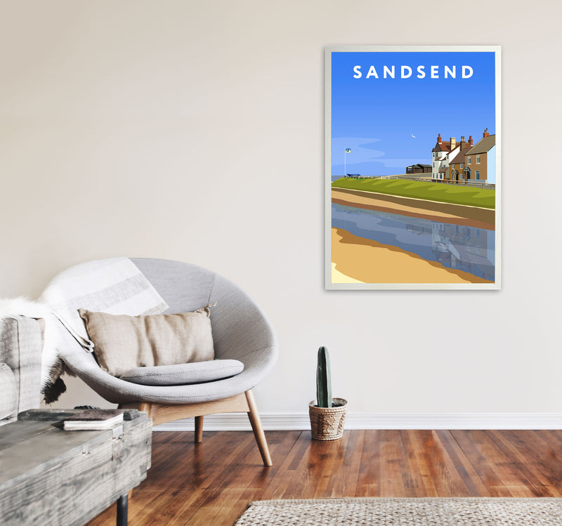Sandsend3 Portrait by Richard O'Neill A1 Oak Frame