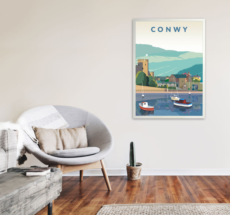 Conwy Art Print by Richard O'Neill A1 Oak Frame