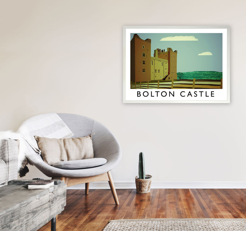 Bolton Castle Art Print by Richard O'Neill A1 Oak Frame