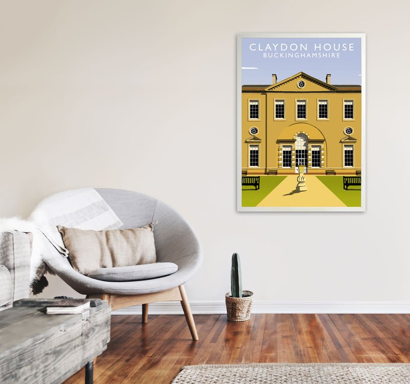 Claydon House Portrait by Richard O'Neill A1 Oak Frame
