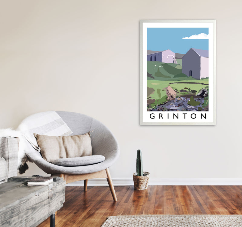 Grinton Portrait by Richard O'Neill A1 Oak Frame