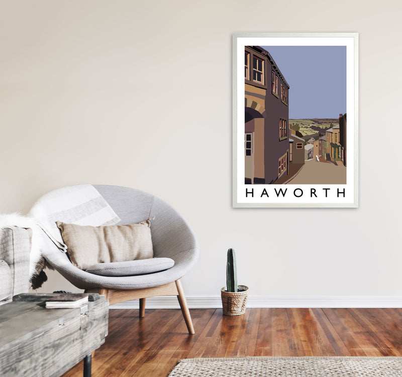 Haworth Travel Art Print by Richard O'Neill, Framed Wall Art A1 Oak Frame