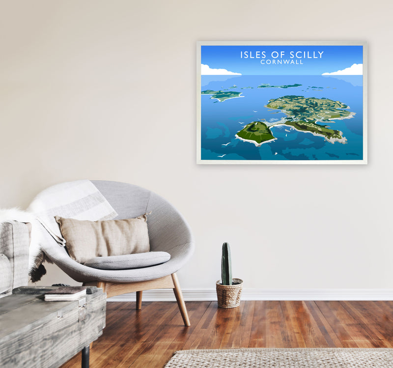 Isles of Scilly Cornwall Framed Digital Art Print by Richard O'Neill A1 Oak Frame