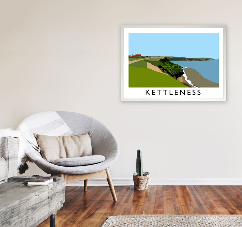 Kettleness Framed Digital Art Print by Richard O'Neill A1 Oak Frame