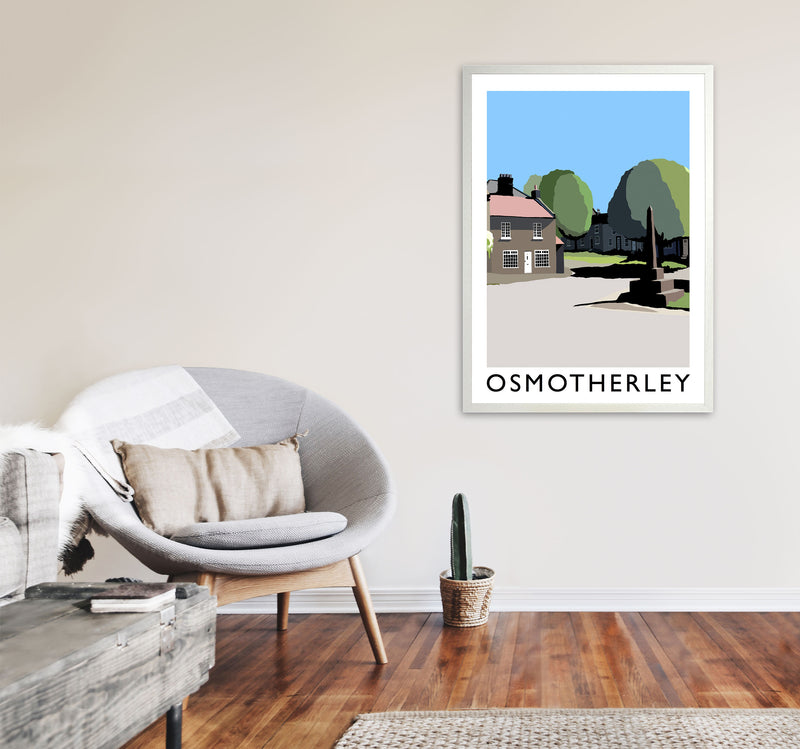 Osmotherley Travel Art Print by Richard O'Neill, Framed Wall Art A1 Oak Frame