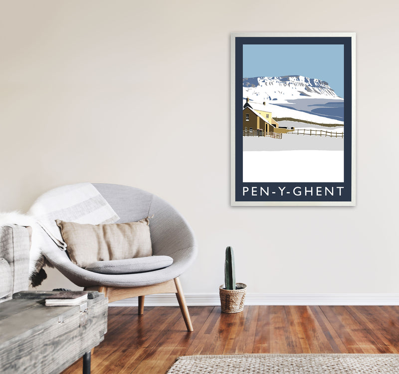 Pen-Y-Ghent Travel Art Print by Richard O'Neill, Framed Wall Art A1 Oak Frame