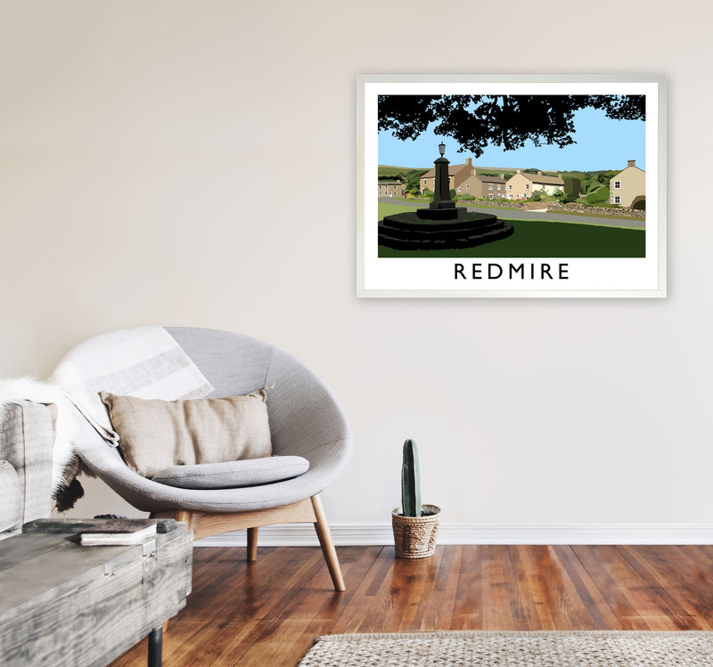 Redmire Travel Art Print by Richard O'Neill, Framed Wall Art A1 Oak Frame