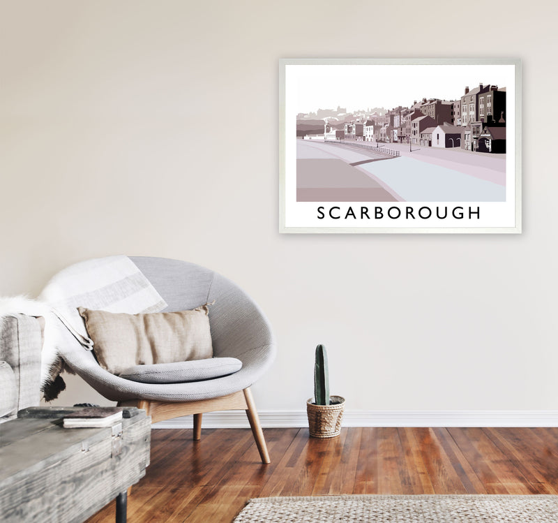 Scarborough Travel Art Print by Richard O'Neill, Framed Wall Art A1 Oak Frame