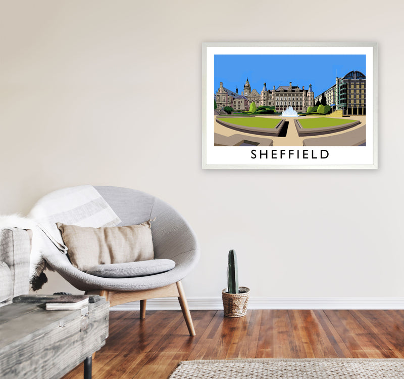 Sheffield Framed Digital Art Print by Richard O'Neill A1 Oak Frame