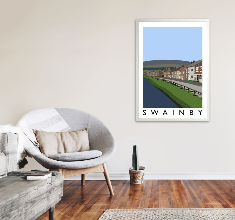 Swainby Digital Art Print by Richard O'Neill, Framed Wall Art A1 Oak Frame