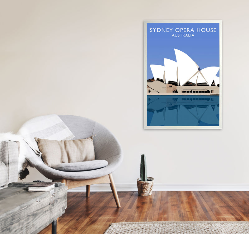 Sydney Opera House Australia Digital Art Print by Richard O'Neill A1 Oak Frame