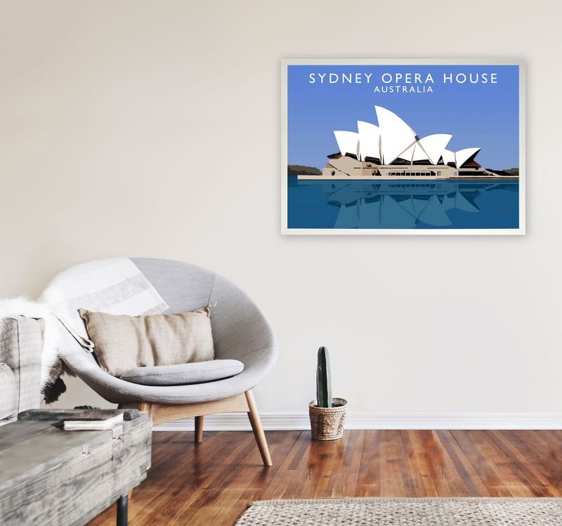 Sydney Opera House Australia Framed Digital Art Print by Richard O'Neill A1 Oak Frame