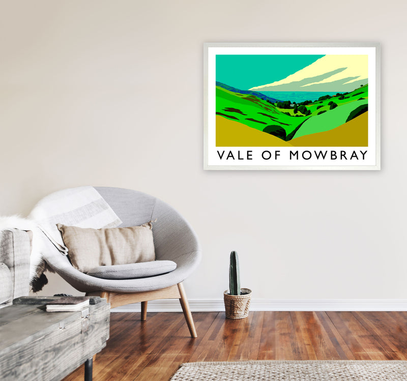 Vale of Mowbray Travel Art Print by Richard O'Neill, Framed Wall Art A1 Oak Frame