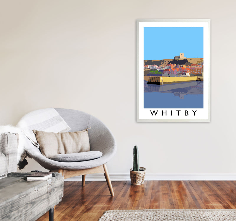 Whitby Art Print by Richard O'Neill, Framed Wall Art A1 Oak Frame