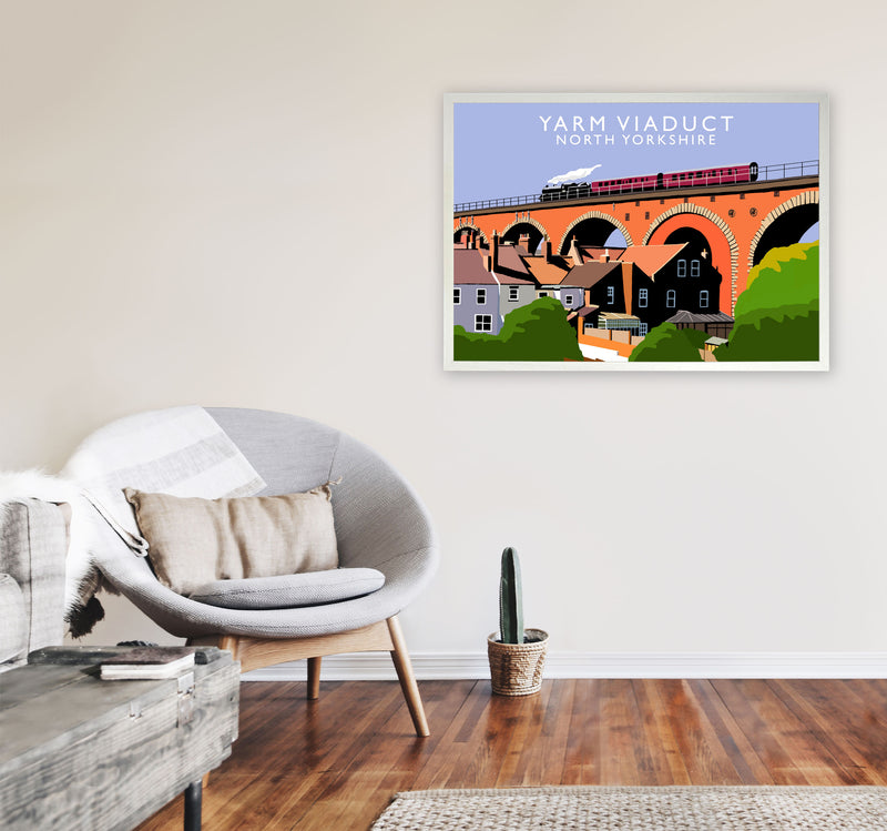 Yarm Viaduct North Yorkshire Travel Art Print by Richard O'Neill A1 Oak Frame