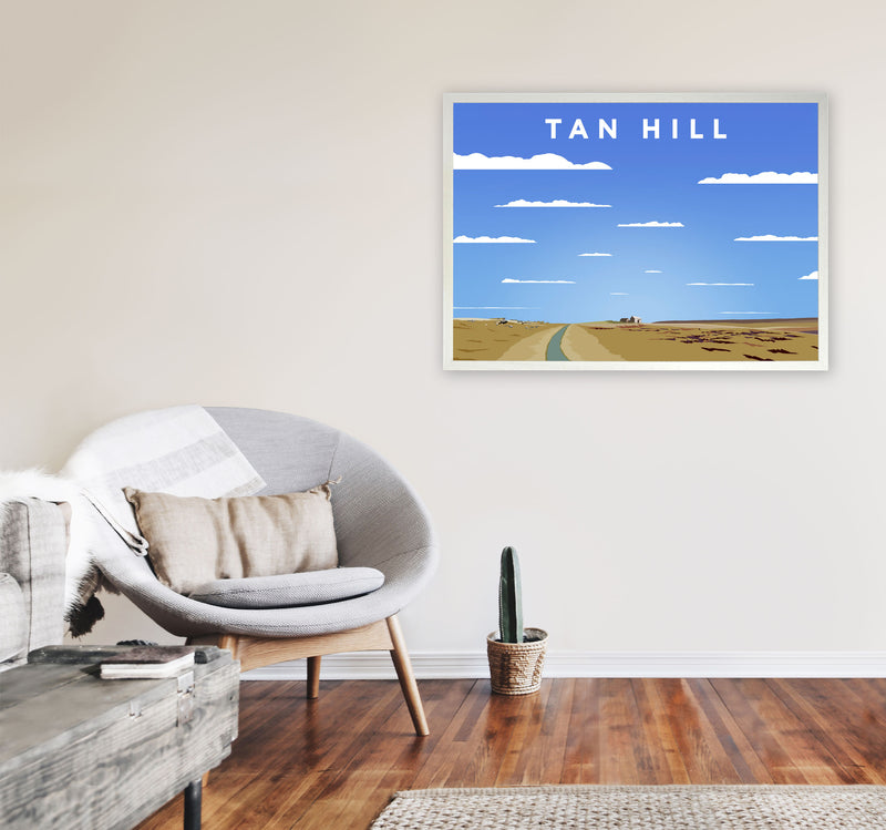 Tan Hill Digital Art Print by Richard O'Neill, Framed Wall Art A1 Oak Frame