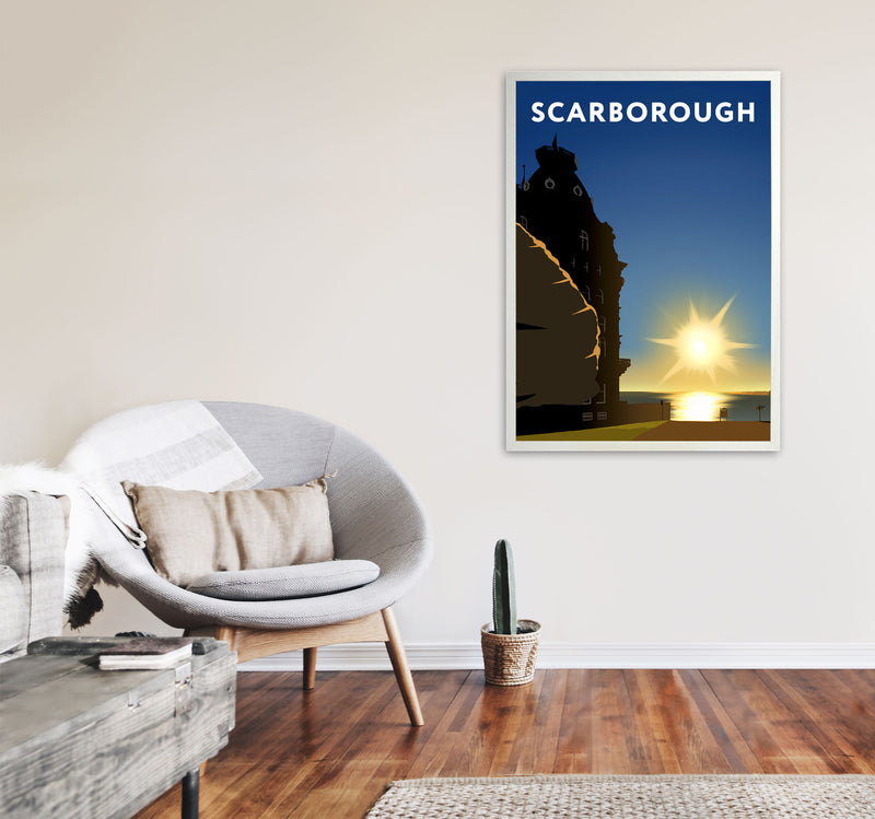 Scarborough Sunrise Portrait by Richard O'Neill A1 Oak Frame