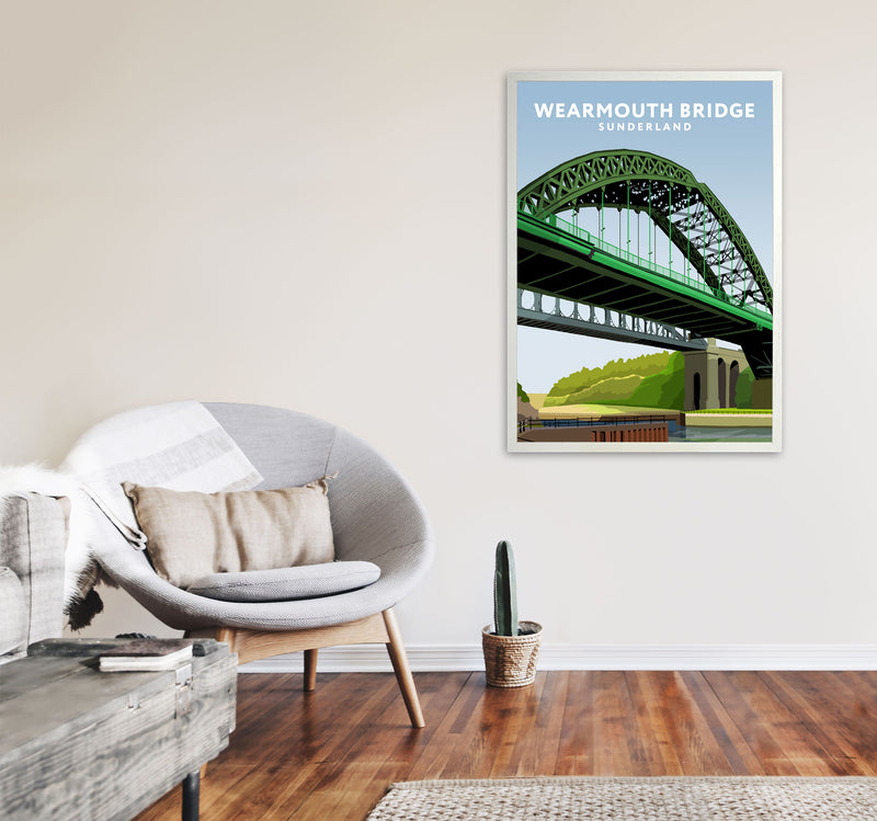 Wearmouth Bridge Portrait by Richard O'Neill A1 Oak Frame