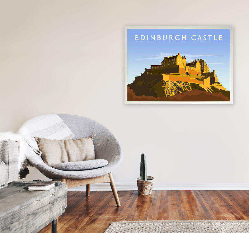 Edinburgh Castle Art Print by Richard O'Neill A1 Oak Frame
