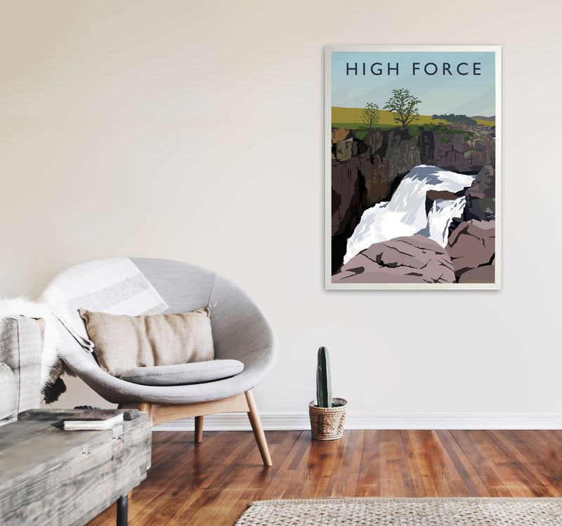 High Force 2 portrait by Richard O'Neill A1 Oak Frame