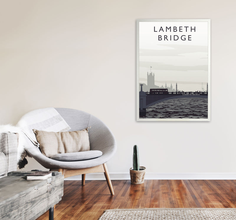 Lambeth Bridge portrait by Richard O'Neill A1 Oak Frame