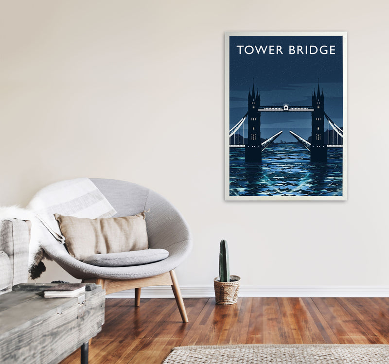 Tower Bridge portrait by Richard O'Neill A1 Oak Frame