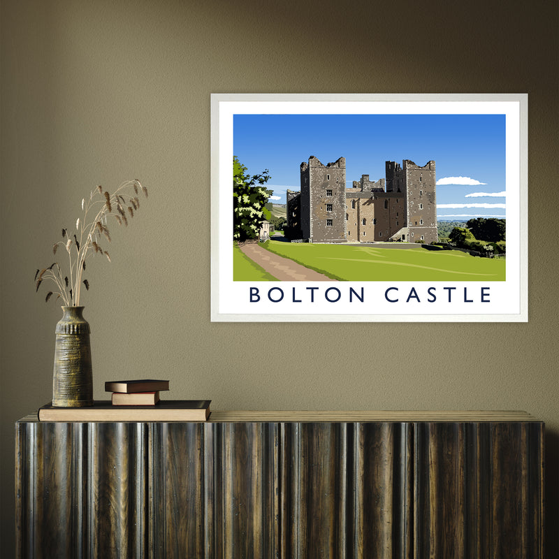 Bolton Castle 2 by Richard O'Neill A1 White Frame