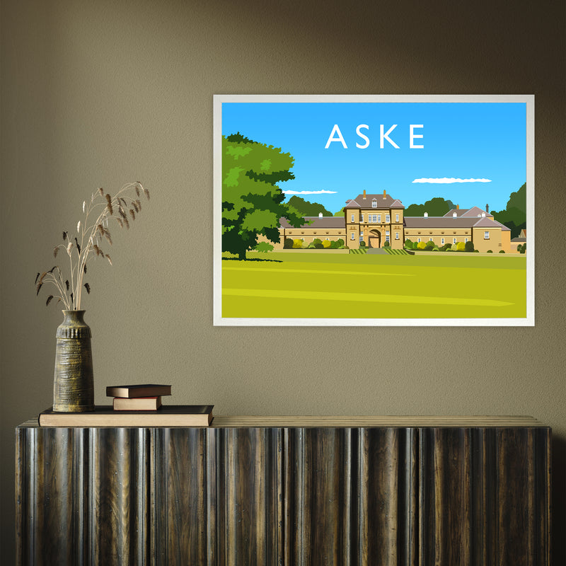 Aske by Richard O'Neill A1 White Frame