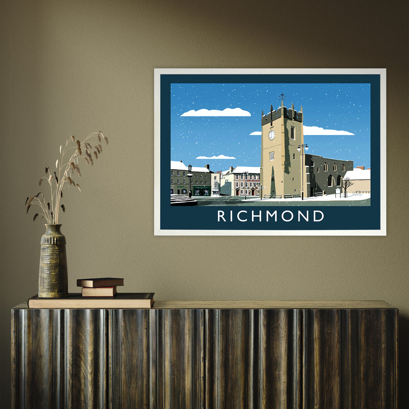 Richmond 2 (Snow) by Richard O'Neill A1 White Frame