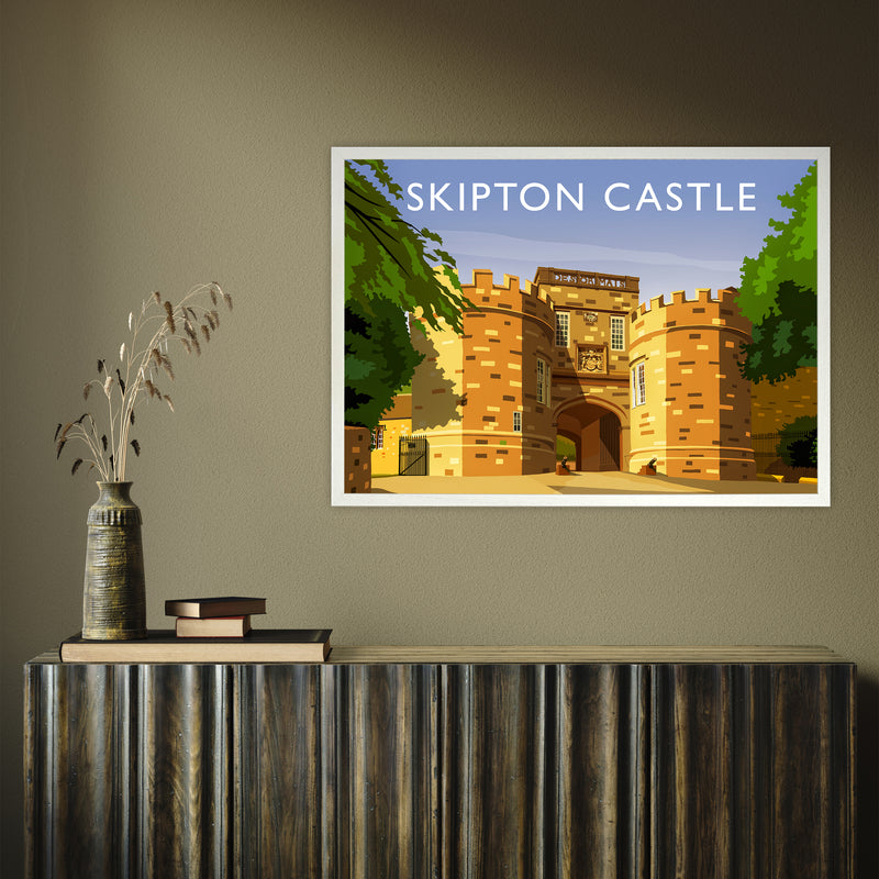 Skipton Castle by Richard O'Neill A1 White Frame