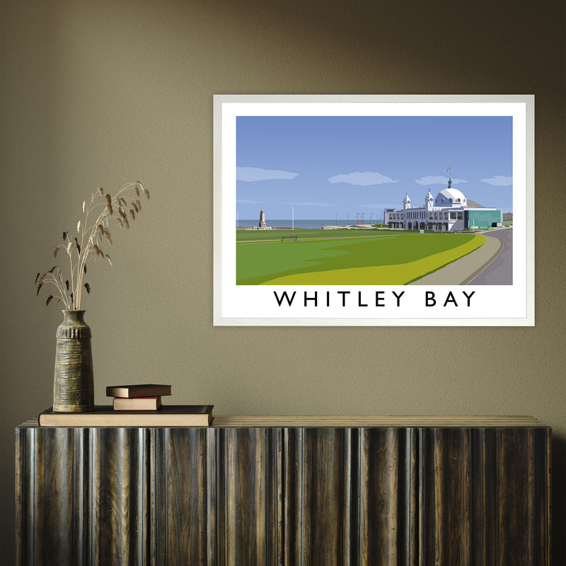 Whitley Bay by Richard O'Neill A1 White Frame