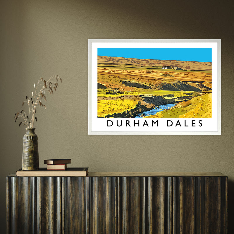 Durham Dales by Richard O'Neill A1 White Frame