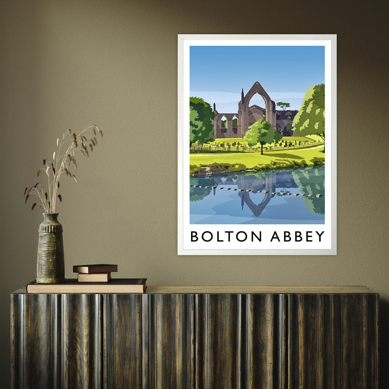 Bolton Abbey portrait by Richard O'Neill A1 White Frame