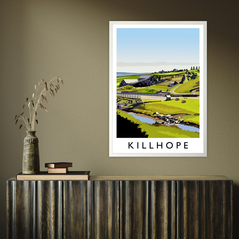 Killhope portrait by Richard O'Neill A1 White Frame