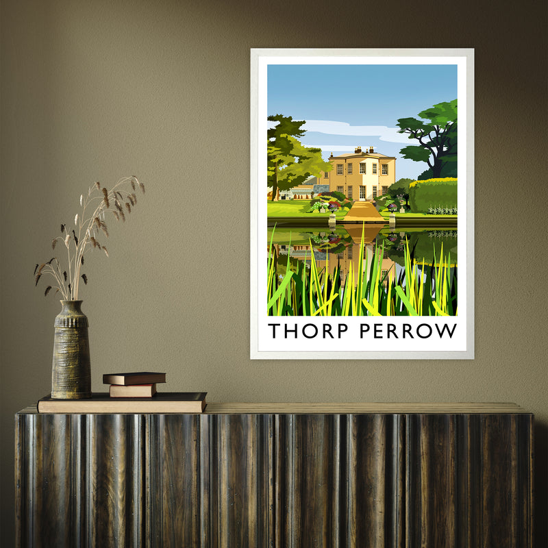 Thorp Perrow portrait by Richard O'Neill A1 White Frame