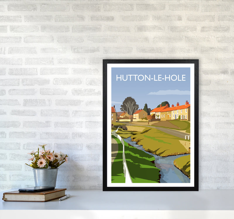 Hutton-Le-Hole Portrait Art Print by Richard O'Neill A2 White Frame