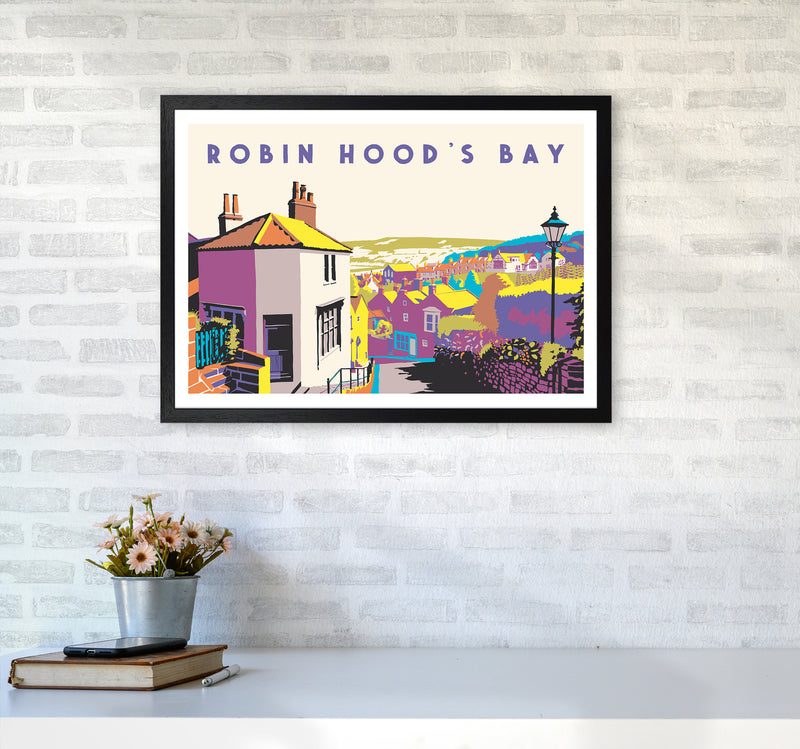 Robin Hood's Bay 2 Art Print by Richard O'Neill A2 White Frame