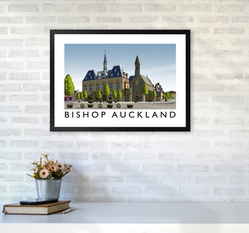 Bishop Auckland Art Print by Richard O'Neill A2 White Frame