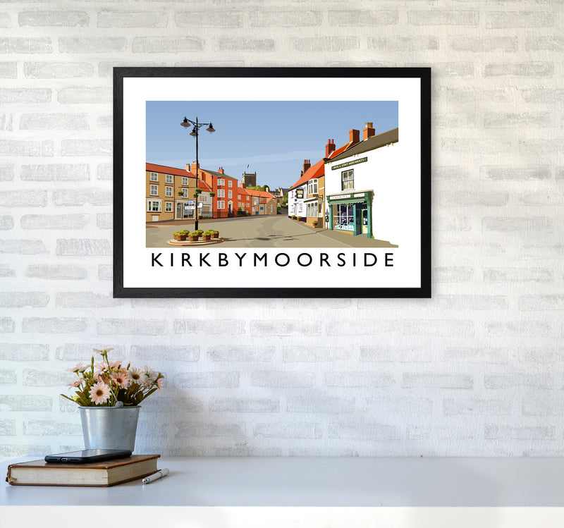 Kirkbymoorside Art Print by Richard O'Neill A2 White Frame