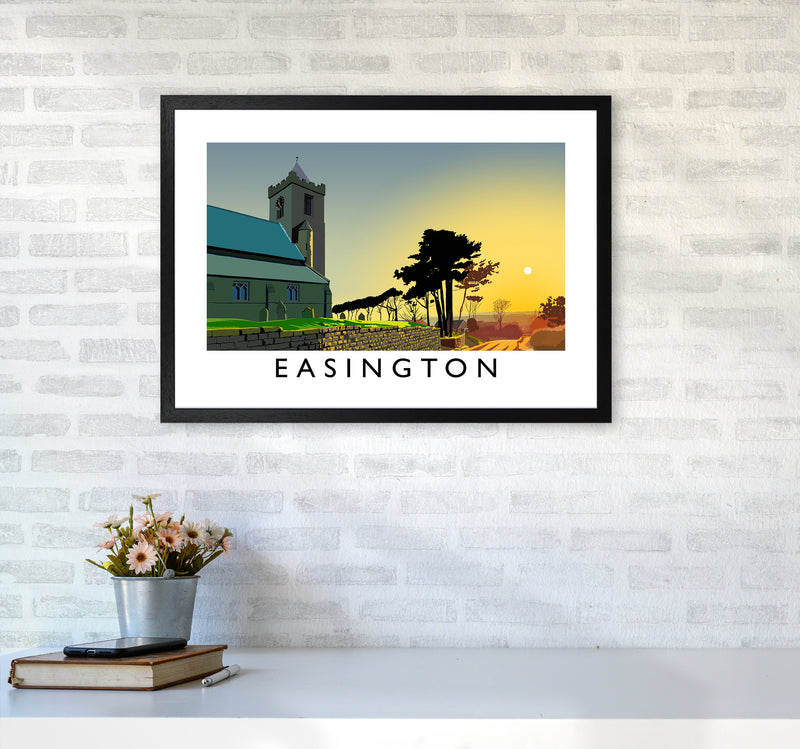 Easington Art Print by Richard O'Neill A2 White Frame
