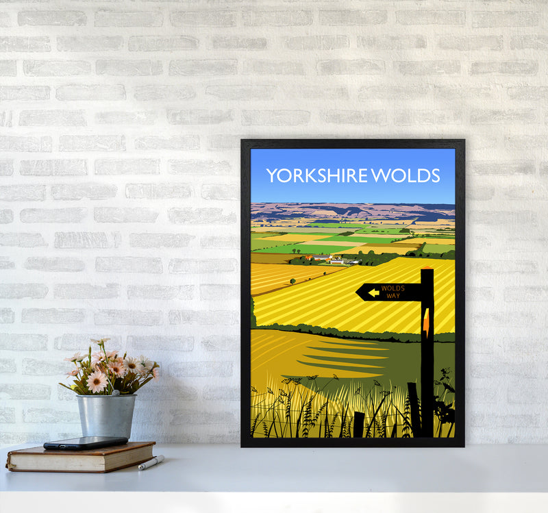 Yorkshire Wolds portrait Travel Art Print by Richard O'Neill A2 White Frame