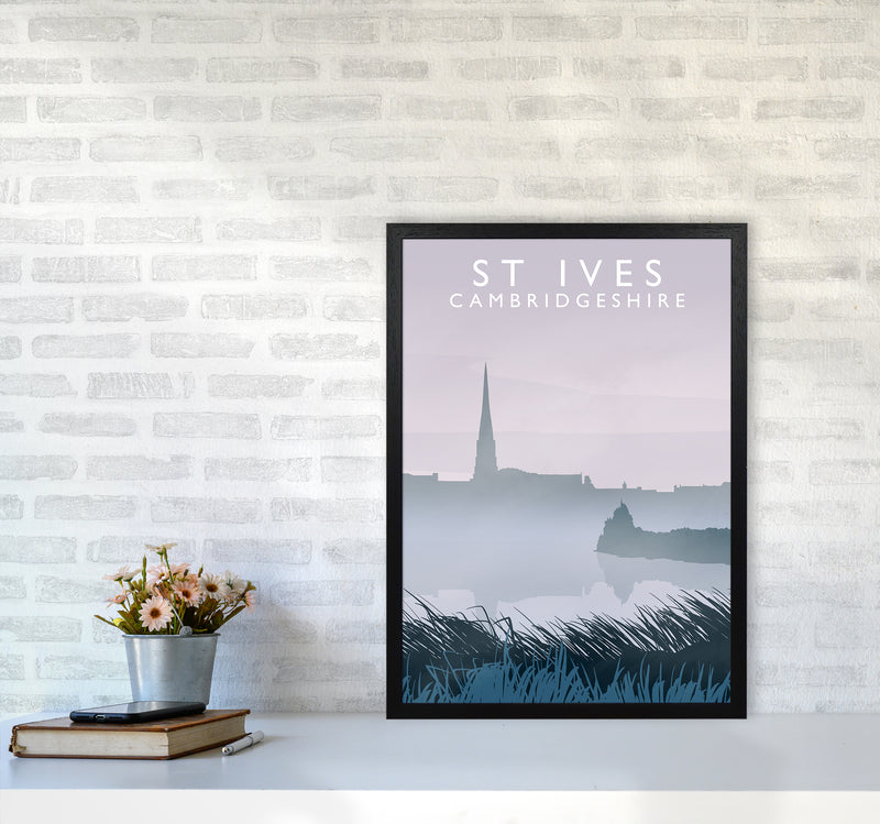 St Ives, Cambridgeshire Travel Art Print by Richard O'Neill A2 White Frame
