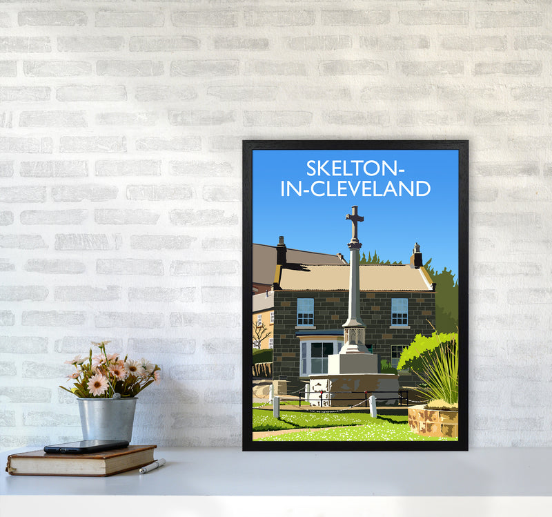 Skelton-in-Cleveland portrait Travel Art Print by Richard O'Neill A2 White Frame