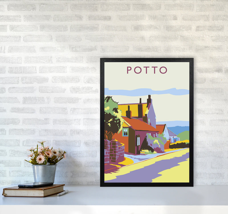 Potto portrait Travel Art Print by Richard O'Neill A2 White Frame