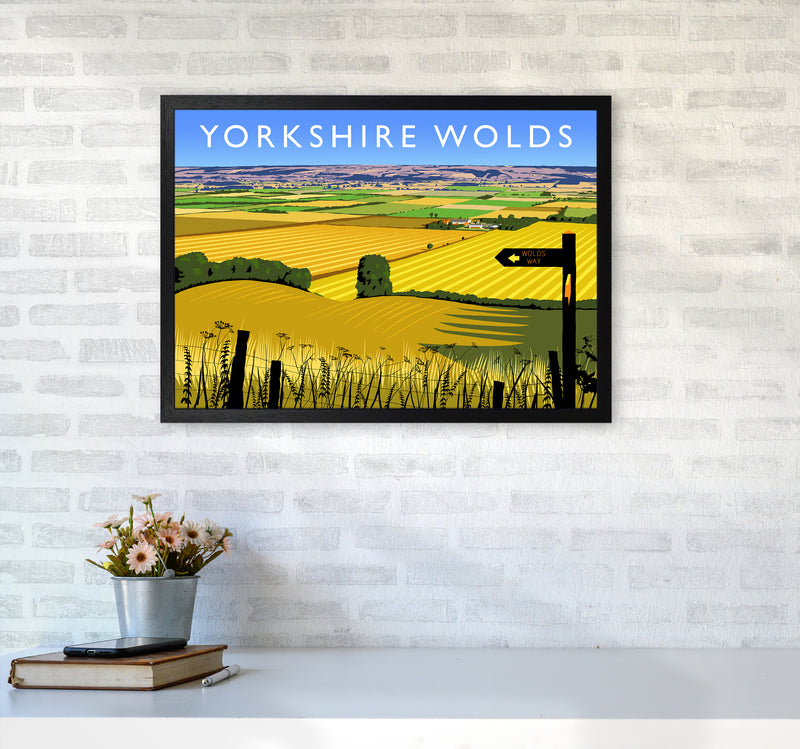 Yorkshire Wolds Travel Art Print by Richard O'Neill A2 White Frame
