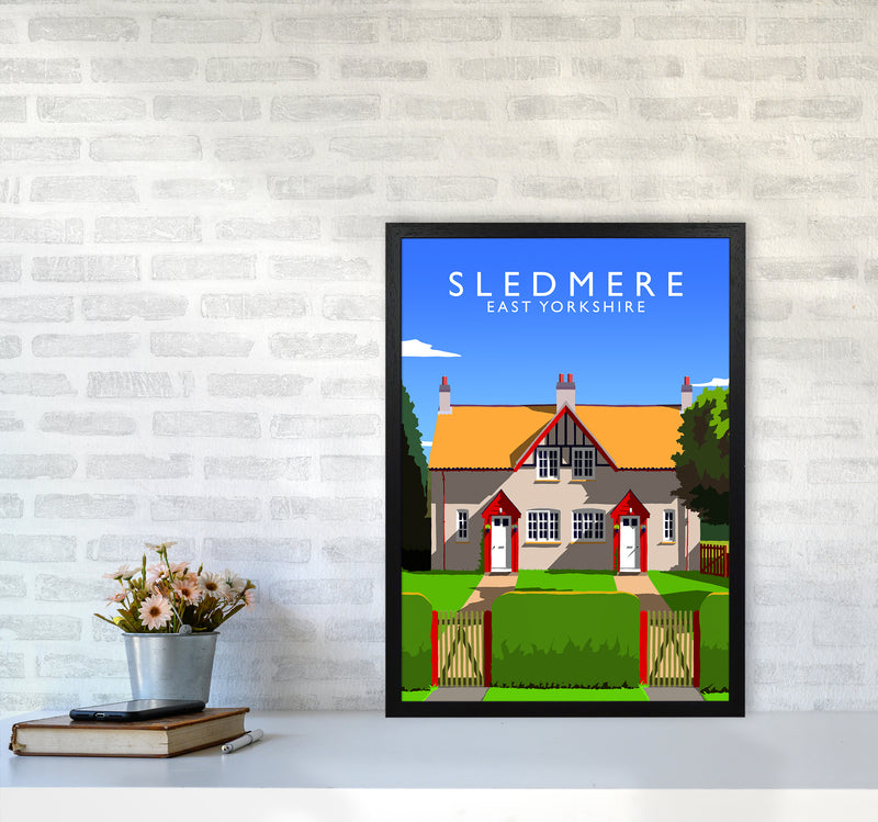 Sledmere portrait Travel Art Print by Richard O'Neill A2 White Frame